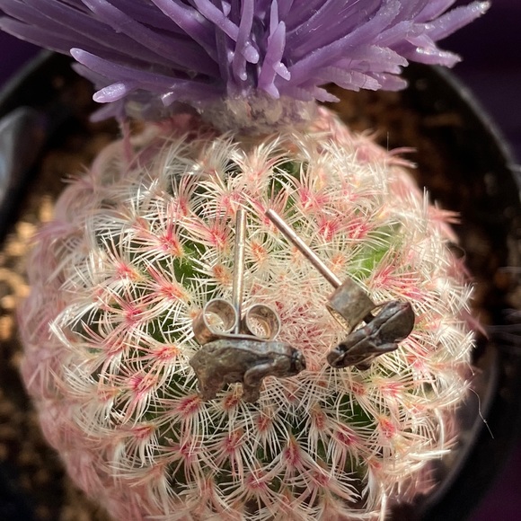 Tiny dainty .925 Sterling silver Elephant Boho studs pair earrings ta… - Picture 2 of 7